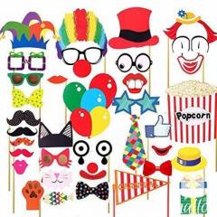 Photo Booth Props For Circus Theme Party 36pcs