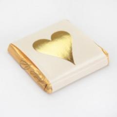 Gold Heart Chocolate Neapolitans - Ashprint Lond