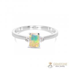 925 Sterling Silver Opal Ring - Lure