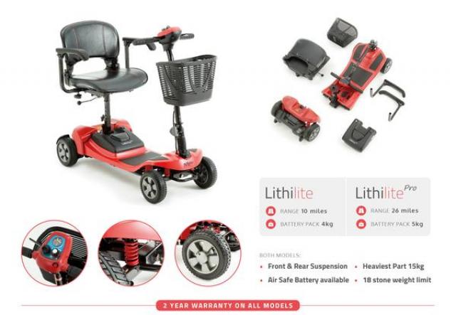 Lightweight Lithilite Pro Portable Mobility Scooter 6 Image