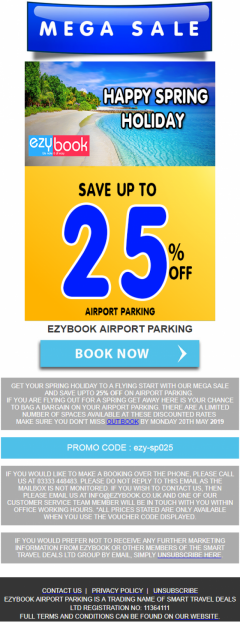 Spring Discount Offer With Ezybook