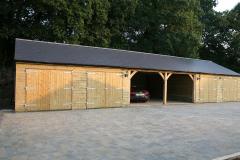 Spacious British Made Wooden Five Bay Garages