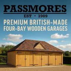 Premium British-Made Four-Bay Wooden Garages