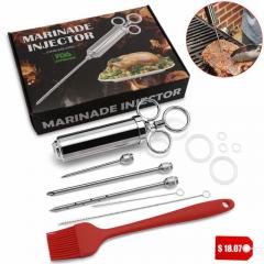 Meat Injector Kit, Bbq Grill Accessories 2-Oz Ca