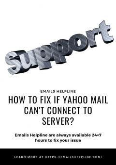 How To Fix If Yahoo Mail Cant Connect To Server