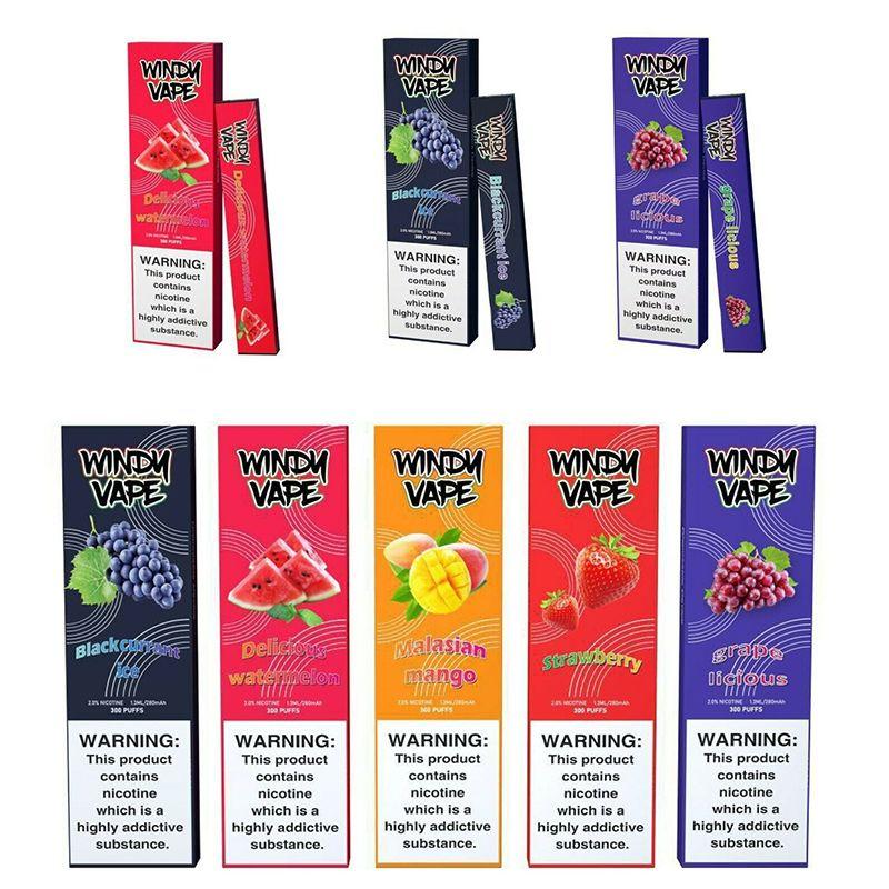 Windy Vape Disposable Pod Nic Salt 300 Puffs Juice E Liquid Vape Pen 2 Image