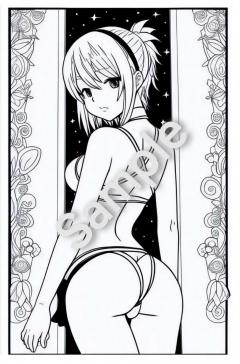 Erotic Anime Colouring A4 Pics For Sale