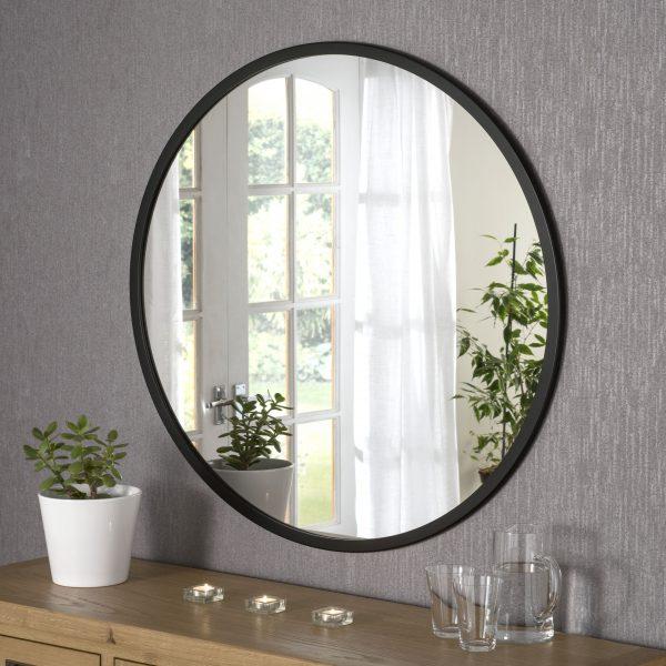 An Extra Large Round Mirror to Improve the Decor of Your Room 3 Image