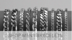 Mens Sterling Silver Bracelets