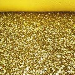 Get Metallic Gold Chunky Glitter Fabric A4 Sheet