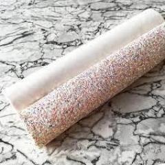 Shop Chunky Glitter Fabric A4 Sheets; White Sand