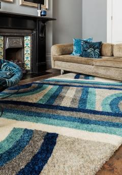 Gala Rug By Asiatic Carpets Design Ga03 Blue Ret