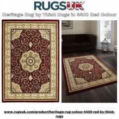 Heritage Rug By Think Rugs In 4400 Red Colour