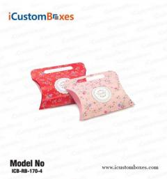 Eco-Friendly Custom Pillow Boxes On Wholesale Ra