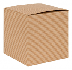 Brown Kraft Recycled Cube Flat Gift Box