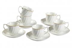 Guangyang Porcelain Cappuccino 6 Cups And 6 Sauc