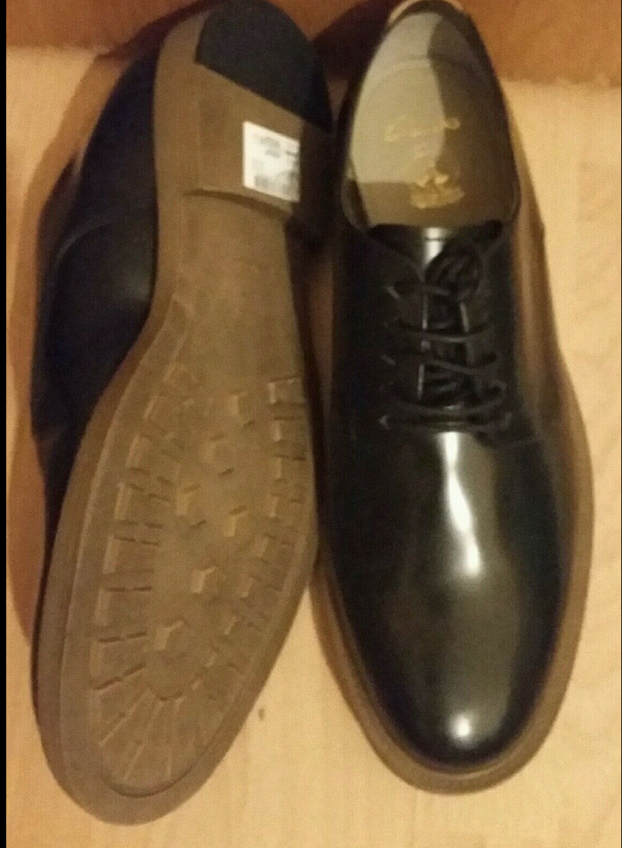 Clark Mens Black Shoes Leather Lace Up Adult Shoe 4 Image
