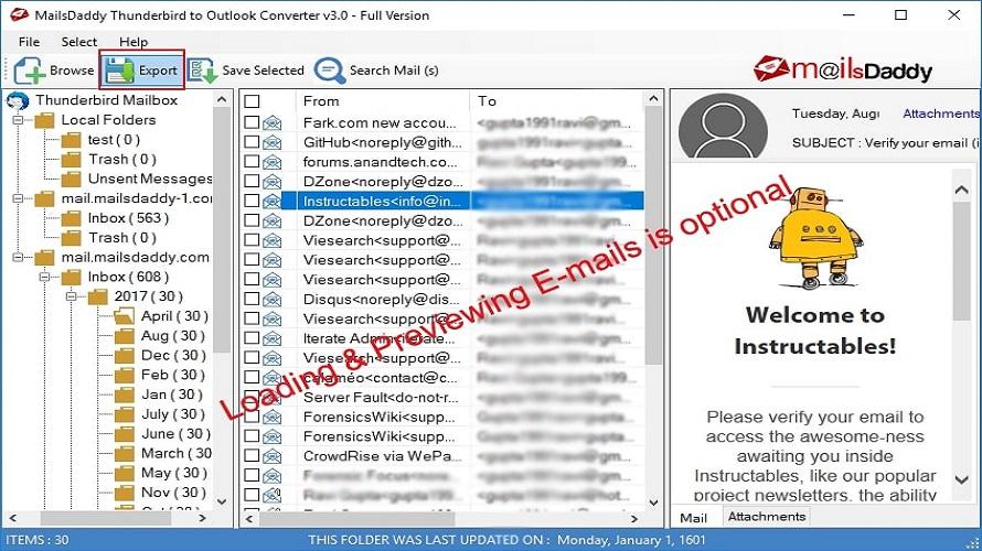 MailsDaddy Thunderbird to Outlook Converter 4 Image