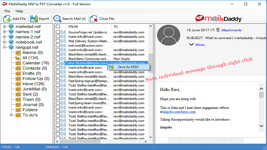 MailsDaddy NSF to PST Converter 4 Image