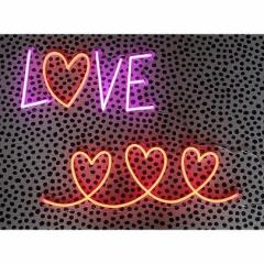 Buy Three Hearts Led Neon Online From Little Rae