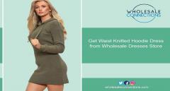 Get Waist Knitted Hoodie Dress From Wholesale Dr