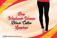Buy Wholesale Women Black Cotton Leggings