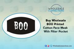 Buy Wholesale Boo Printed Cotton Face Mask With 