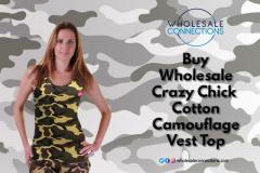 Buy Wholesale Crazy Chick Cotton Camouflage Vest