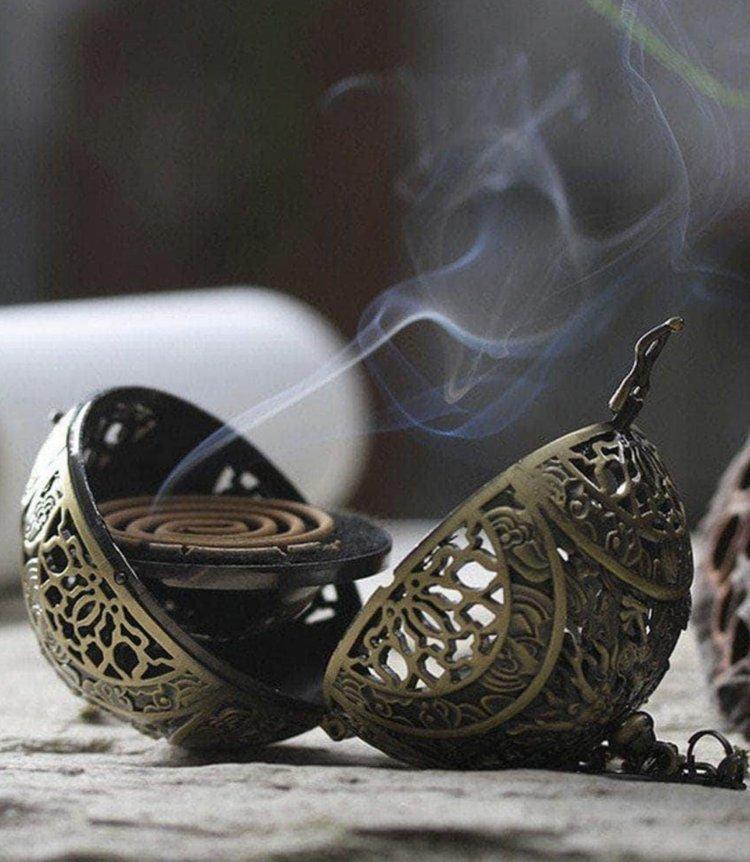 Hanging Antique Brass Incense - Bakhoor Burner 6 Image