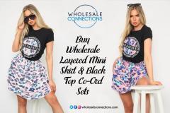 Buy Wholesale Layered Mini Skirt & Black Top Co-