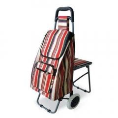 Wheeled Trolley, Shopping Trolley With Seat & Sh