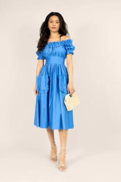 Lavaand Cornflower Blue Dress For Women