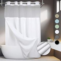 Cotton & Cotton Hook Required Shower Curtain