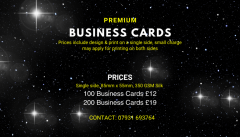 100 X Top Quality Business Cards On Sale