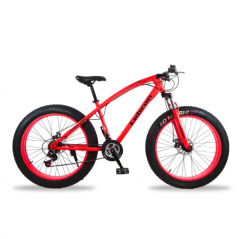 Red 26 Inches 21 Gear Fat Sports Bike With High 
