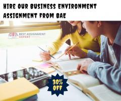 Hire Our Business Environment Assignment From Ba