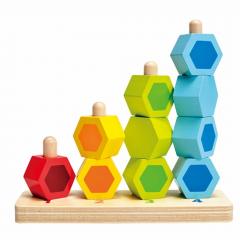 Woodmam Counting Stacker Toddler Wooden Stacking