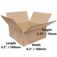 6.3 X 6.3 X 2.75 Inch Single Wall Cardboard Boxe