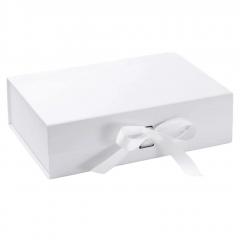 White Gift Box With Ribbon 315X260X105Mm  Crysta