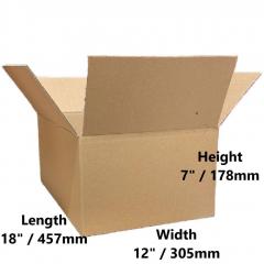 18 X 12 X 7 Single Wall Cardboard Boxes Sw19  Cr