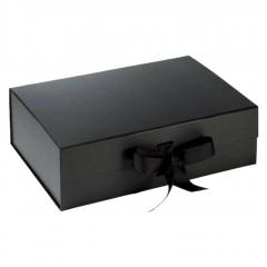 Black Gift Box With Ribbon 260X190X80Mm  Crystal