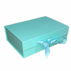 Elegant Teal Blue Gift Box With Ribbon  Perfect 