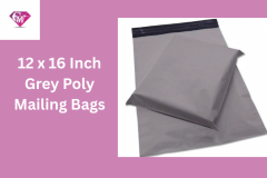 12 X 16 Inch Grey Poly Mailing Bags