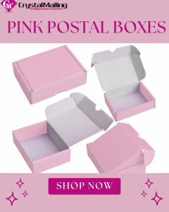 F4 Pink Postal Boxes 7X5.5X2 Inch  Pink Envelope