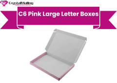 C6 Pink Large Letter Box  Single-Wall Cardboard 