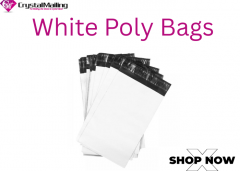 12  16 Inch White Poly Bags  Heavy-Duty White Po