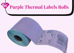Purple 4X6 Thermal Labels Roll  Coloured Shippin