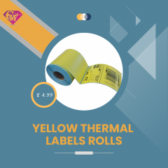 Yellow Thermal Labels 4X6  High-Visibility Maili