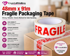 48Mm X 91M Fragile Packaging Tape The Essential 