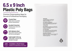 6.5 X 9 Inch Plastic Poly Bags  Premium Polyprop